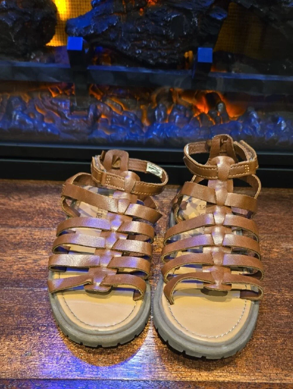 Carter's Brown Strappy Gladiator Sandals for Kids